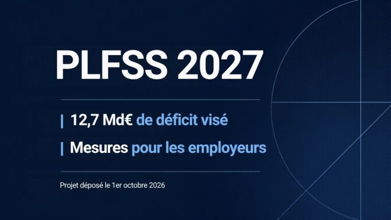 PLFSS 2027 : déficit visé de 12,7 milliards d'euros et mesures pour les employeurs