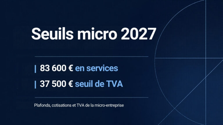 Seuils, charges et TVA de la micro-entreprise en 2027